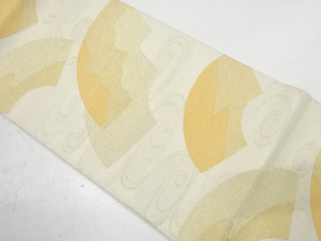 明綴扇面の美模様織り出し袋帯